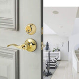 Keyed Alike Entrance Lock Lever Combo Set,3 Set Entry Lever with Single Cylin...