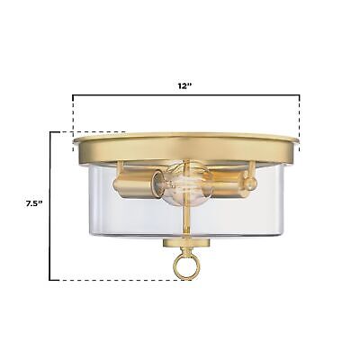 Westinghouse 6128600 Lebanon Transitional 12 Inch, Two Light Flush Mount Ceil...