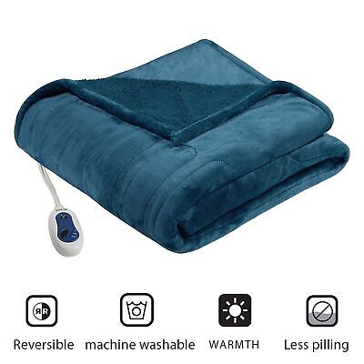 Beautyrest Reversible Microlight to Sherpa Electric Blanket, Auto Shut Off, V...