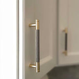 30 Pack 7 1/2 Inch 192 mm Gold and Grey Cabinet Handles Cabinet Pulls Aluminu...