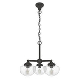 Hunter - Saddle Creek 3-light Noble Bronze, Medium Size Chandelier, Dimmable,...