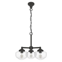 Hunter - Saddle Creek 3-light Noble Bronze, Medium Size Chandelier, Dimmable,...