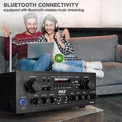 Pyle Upgraded Karaoke Bluetooth Channel Home Audio Sound Power Black