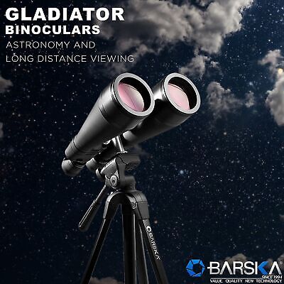 Barska Gladiator Zoom Binoculars with Tripod Adaptor for Astronomy, Birding, ...