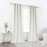 KEQIAOSUOCAI Ivory Curtains 120 Inches Long for Living Room - Room Darkening ...