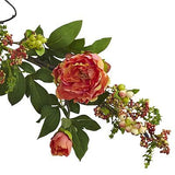 Nearly Natural 60in. Mixed Peony & Berry Garlands Berry