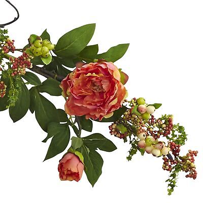 Nearly Natural 60in. Mixed Peony & Berry Garlands Berry