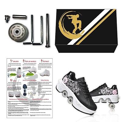 Roller Skate Shoes for Women Four Rounds Children's Roller Skates Shoes That ...