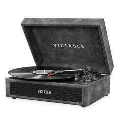 Victrola Vintage 3-Speed Bluetooth Portable Suitcase Record Player with Built...