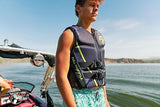 Full Throttle Adult Rapid Dry Flex Back Life Jacket, Green, Large