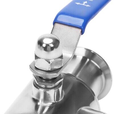 DERNORD 2" Tri Clamp Sanitary Ball Valve, 3-Way Ball Valve T-Port Stainless S...