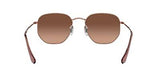 Ray-Ban RB3548N Hexagonal Flat Lens 48 mm, Copper/Pink Gradient Brown