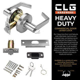 CLG HARDWARE Commercial Lever Door Lock - Heavy-Duty Locking Door Handle, Des...