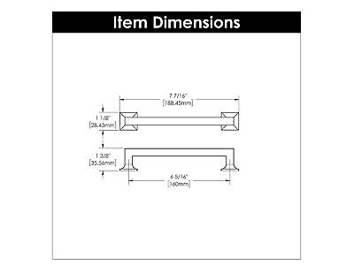 Hickory Hardware Studio Collection Pull 6-5/16 Inch (160mm) Center to Center ...