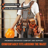 VEVOR Tool Belt Suspenders, 19 Pockets, 29-54 inches Adjustable Waist Size, T...