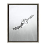 Kate and Laurel Sylvie Sea Turtle Framed Canvas Wall Art by Simon Te of Tai P...