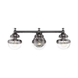 Livex Lighting 3 Light Polished Black Chrome Bath Vanity,17413-46 24"W x 8.25"H