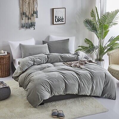 Wellboo Grey Comforter Sets King Women Men Gray Fluffy Bedding Comforters Sol...