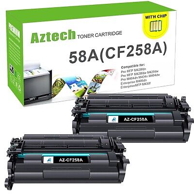 Aztech Compatible Toner Cartridge Replacement for HP 58A CF258A, Black - 2 Pack