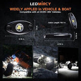 LED Rock Lights White 20PCS for Off Road Truck RZR Auto Car Boat ATV SUV Wate...