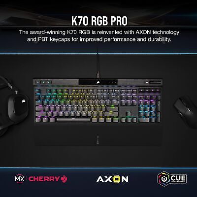 Corsair K70 RGB PRO Wired Mechanical Gaming Keyboard (CHERRY MX RGB Speed Swi...