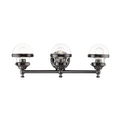 Livex Lighting 3 Light Polished Black Chrome Bath Vanity,17413-46 24"W x 8.25"H