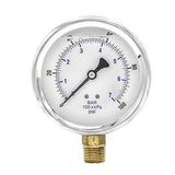 PIC Gauge 201L-402E 4" Dial, 0/100 psi Range, 1/2" Male NPT Connection Size, ...