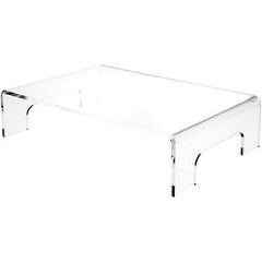 Plymor Clear Acrylic Display Riser with Tray Handles, 5" H x 21" W x 14" D (3...