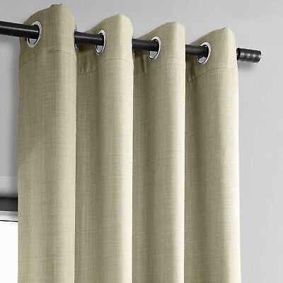 HPD Half Price Drapes Grommet Linen Curtains 84 Inches Long Room Darkening Cu...