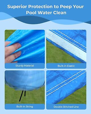 Reinmoson Inflatable Pool Cover Fits Pool Under 130" L x 84" W, 20s Easy Set ...