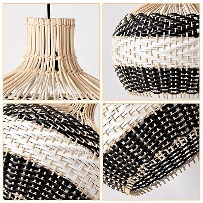 Arturesthome Rattan Pendant Light for Kitchen Island, Wicker Chandelier, Hand...