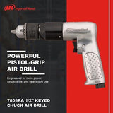 Ingersoll Rand 7803RA 1/2" Keyed Chuck Air Drill, 500 RPM, 0.5 HP, 10.6in-lb ...