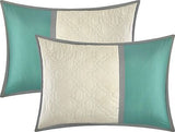 Stratford Park Elegant 7-Piece Comforter Bedding Set, Teal, All Season, King ...