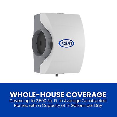 AprilAire 600M 17-gal. Whole-House Large Bypass Evaporative Humidifier with M...