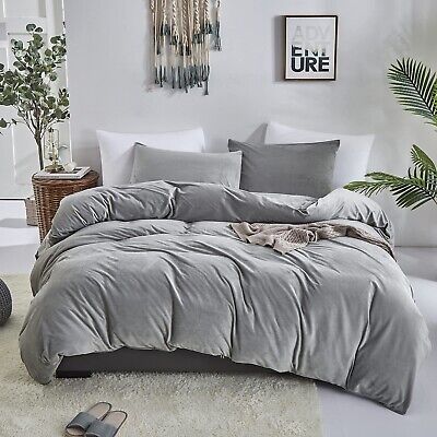 Wellboo Grey Comforter Sets King Women Men Gray Fluffy Bedding Comforters Sol...