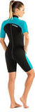 Women's Short Front Zip Wetsuit for Surfing, Snorkeling, Scuba Diving -Lido S...