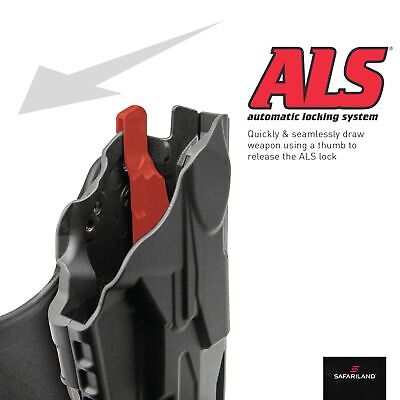 Safariland, 6360, ALS/SLS, Level 3 Retention Duty Holster Fits, Plain Black, ...