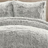 Lush Decor Emma Cozy Soft Fluffy Two Tone Faux Fur Comforter Set, Full/Queen,...