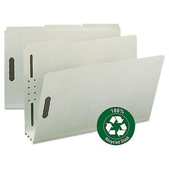 Smead 100% Recycled Pressboard Fastener File Folder, 2 Fasteners, 1/3-Cut Tab...