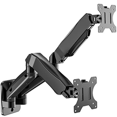 WALI Dual Monitor Wall Mount, Gas Spring Arm for 2 Black