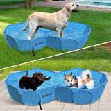 Alvantor Pet Double Swimming Pool - Foldable, Portable Cat and Dog Bathing Tu...