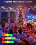 53 FT Icicle Lights for Outside, 486 LED Icicle Christmas Lights Outdoor Plug...