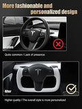 ZIMABLUE Yoke Steering Wheel for Model 3/Y-2017-2023 Steering Wheel with Heat...