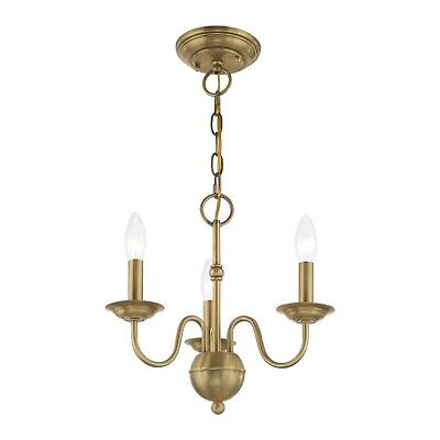 Livex Lighting 3 Lt Brushed Nickel Mini Chandelier 14"L x 14"W x 13"H