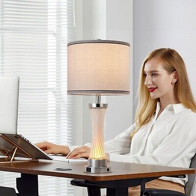 3-Way Dimmable Table Lamp Set of 2,Touch Control Lamp with Night Light,Modern...