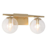 KSANA Gold Vanity Lights, 3-Light Modern Bathroom Light Fixture with Seeded G...