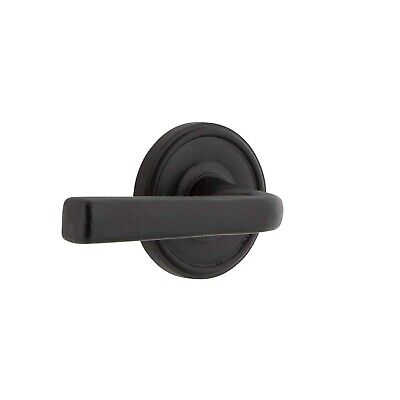 Loch Rosette Privacy with Lance Lever in Black Iron - Left Handed