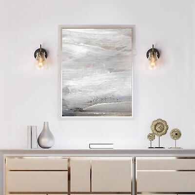 Wall Sconces, Black Gold Modern Sconces Wall Lighting with Cracked Glass Shad...