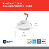 Juno RB4 SWW5 CP6 MW M2 RetroBasics Downlight Trim Kit, Switchable LED White,...