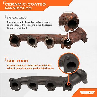 Dorman 674-696XD Driver Side Ceramic Coated Exhaust Manifold Kit Compatible w...